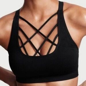 NWT Victoria’s Secret SPORT bra criss cross straps - olive green size S